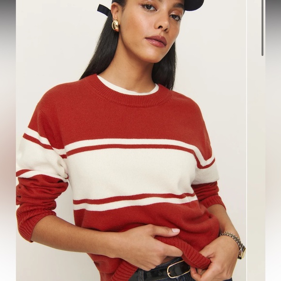 Reformation Cashmere Blend Oversized Crew Sweater - Picture 3 of 9